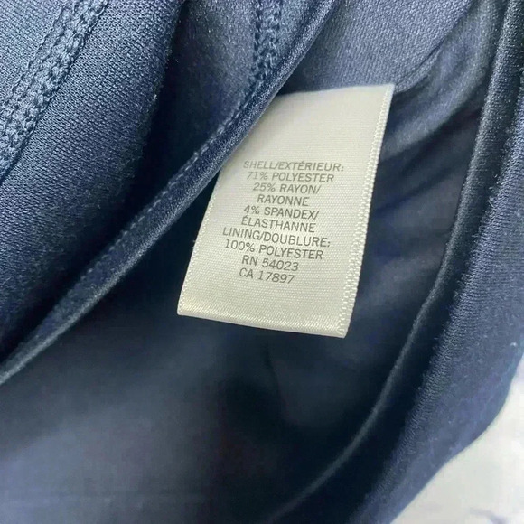 Banana Republic Navy Blue Stretch Casual Lined Skirt - Picture 6 of 6